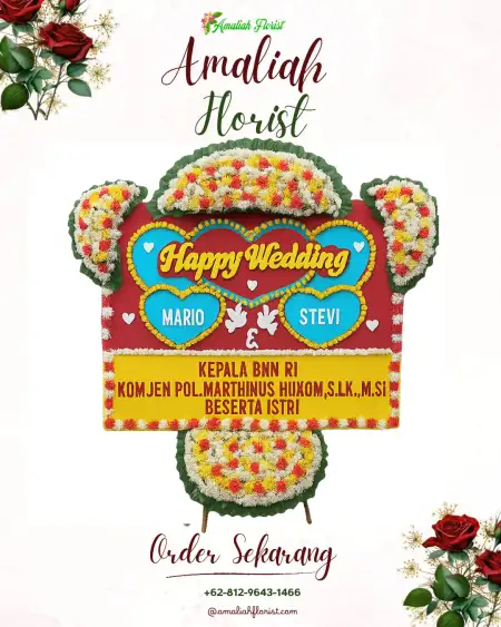 Papan Bunga Pernikahan Kebun Sari